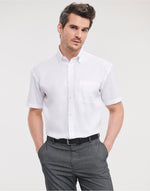 Russell Collection Men'S Short Sleeve Classic Ultimate Non-Iron Shirt - thumbnail 5