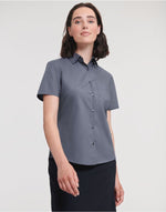 Russell Collection Ladies' Short Sleeve Classic Polycotton Poplin Shirt - thumbnail 1