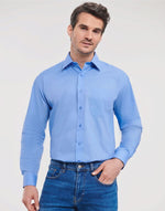 Russell Collection Men'S Long Sleeve Classic Polycotton Poplin Shirt - thumbnail 13
