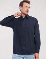 Russell Collection Men'S Long Sleeve Classic Polycotton Poplin Shirt - thumbnail 16