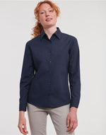 Russell Collection Ladies' Long Sleeve Classic Polycotton Poplin Shirt