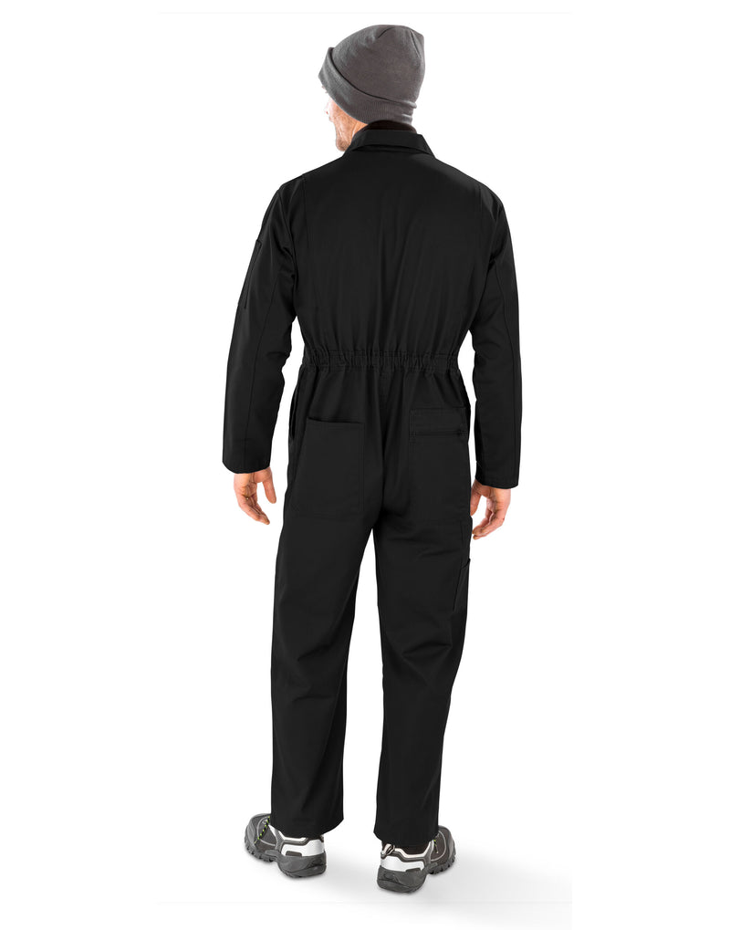 Result Recycled Action Overall With Zip Front - Black