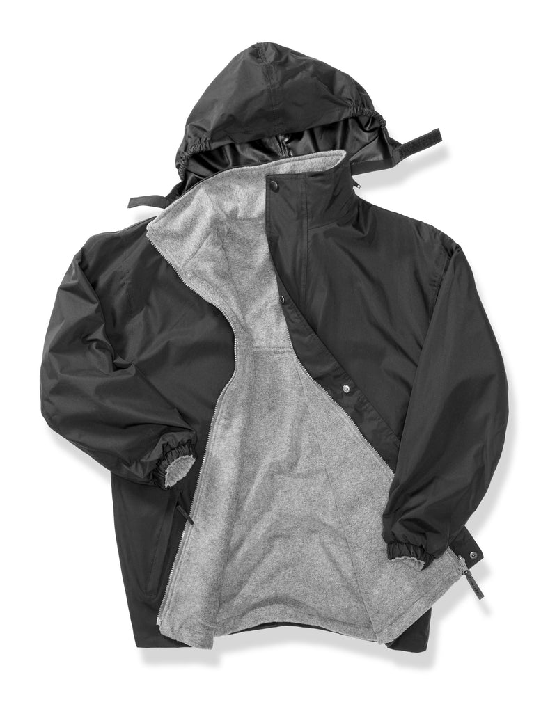 Result Recycled Fleece Lined Stormdri 4000 Jacket - Black/Grey