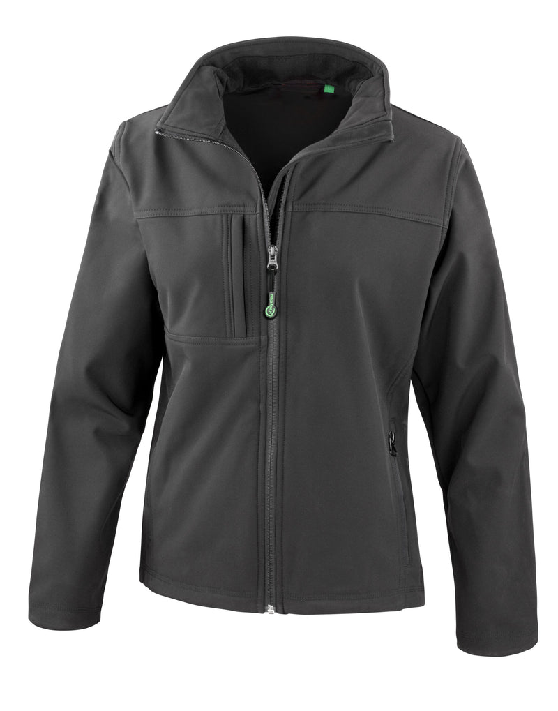 Result Women'S Recycled 3-Layer Classic Softshell Jacket - Black