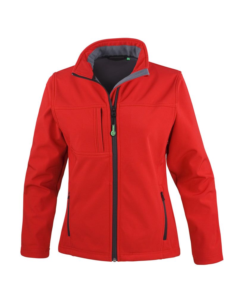 Result Women'S Recycled 3-Layer Classic Softshell Jacket - Red