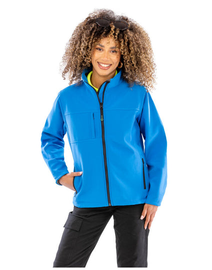 Result Women'S Recycled 3-Layer Classic Softshell Jacket - Azure Blue