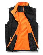 Result Core Men'S Printable Softshell Bodywarmer With Recycled Fleece Inner - Black/Orange