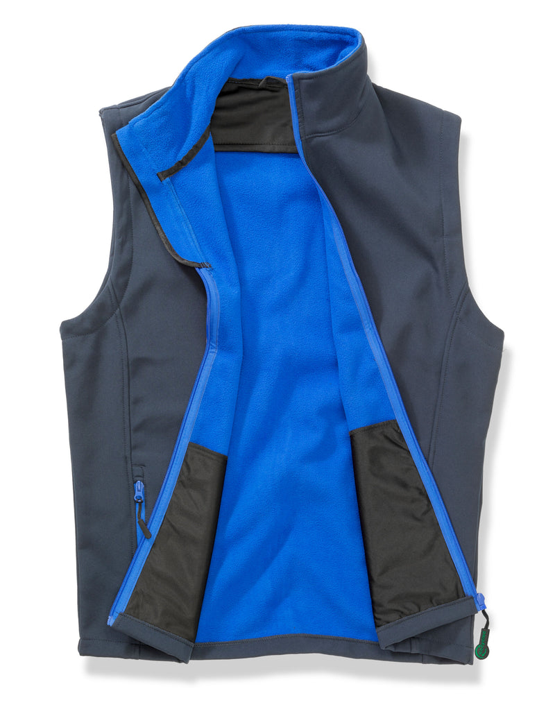 Result Core Men'S Printable Softshell Bodywarmer With Recycled Fleece Inner - Navy/Royal