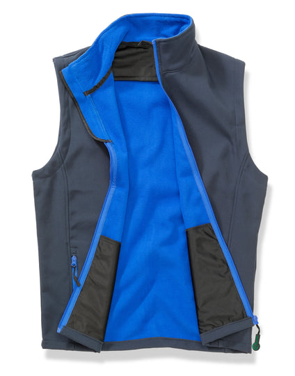 Result Core Men'S Printable Softshell Bodywarmer With Recycled Fleece Inner - Navy/Royal