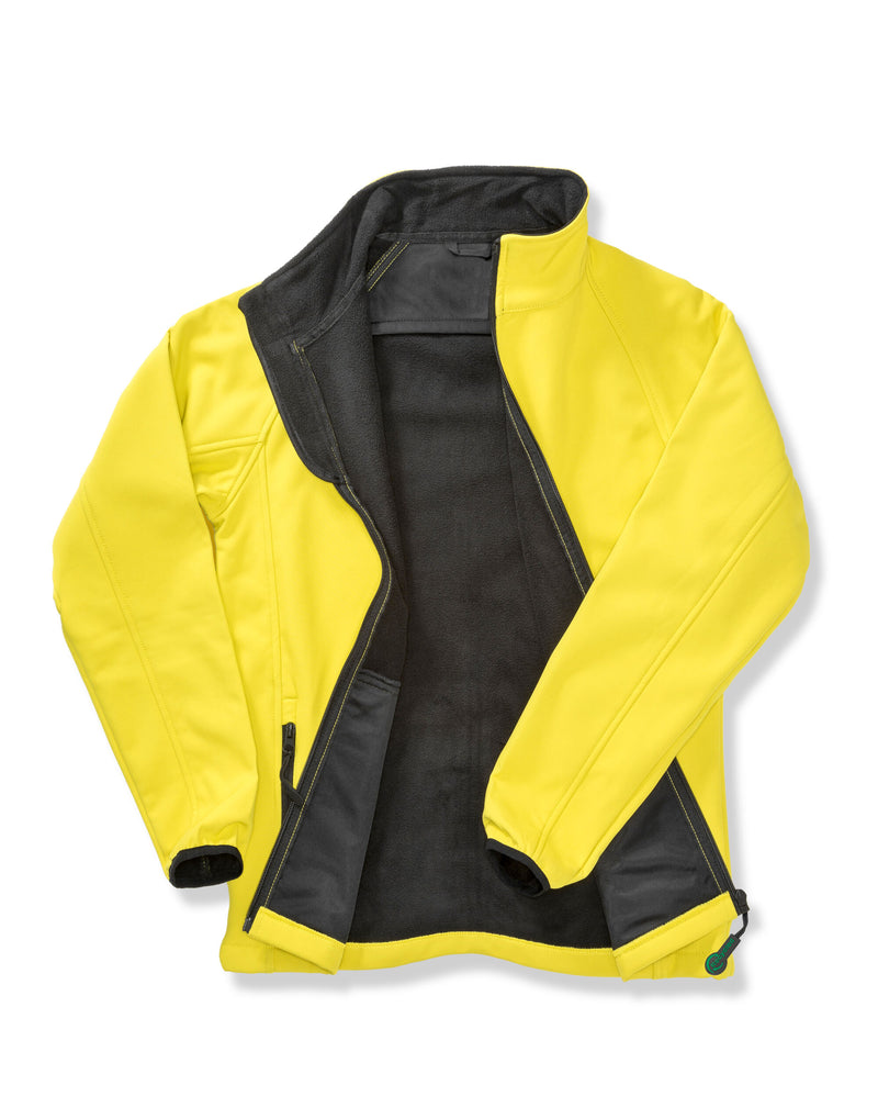 Result Core Ladies' Printable Softshell Jacket With Recycled Inner Fleece - Yellow/Black