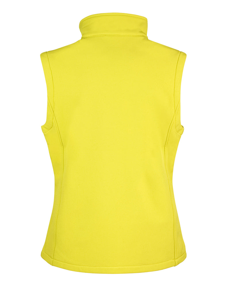 Result Core Ladies' Printable Softshell Bodywarmer With Recycled Fleece Inner - Yellow/Black
