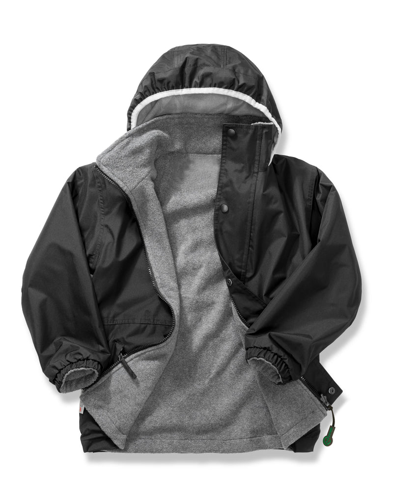 Result Kid'S Stormdri 4000 Recycled Coat - Black/Grey