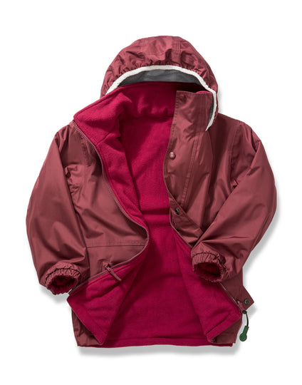 Result Kid'S Stormdri 4000 Recycled Coat - Burgundy/Burgundy