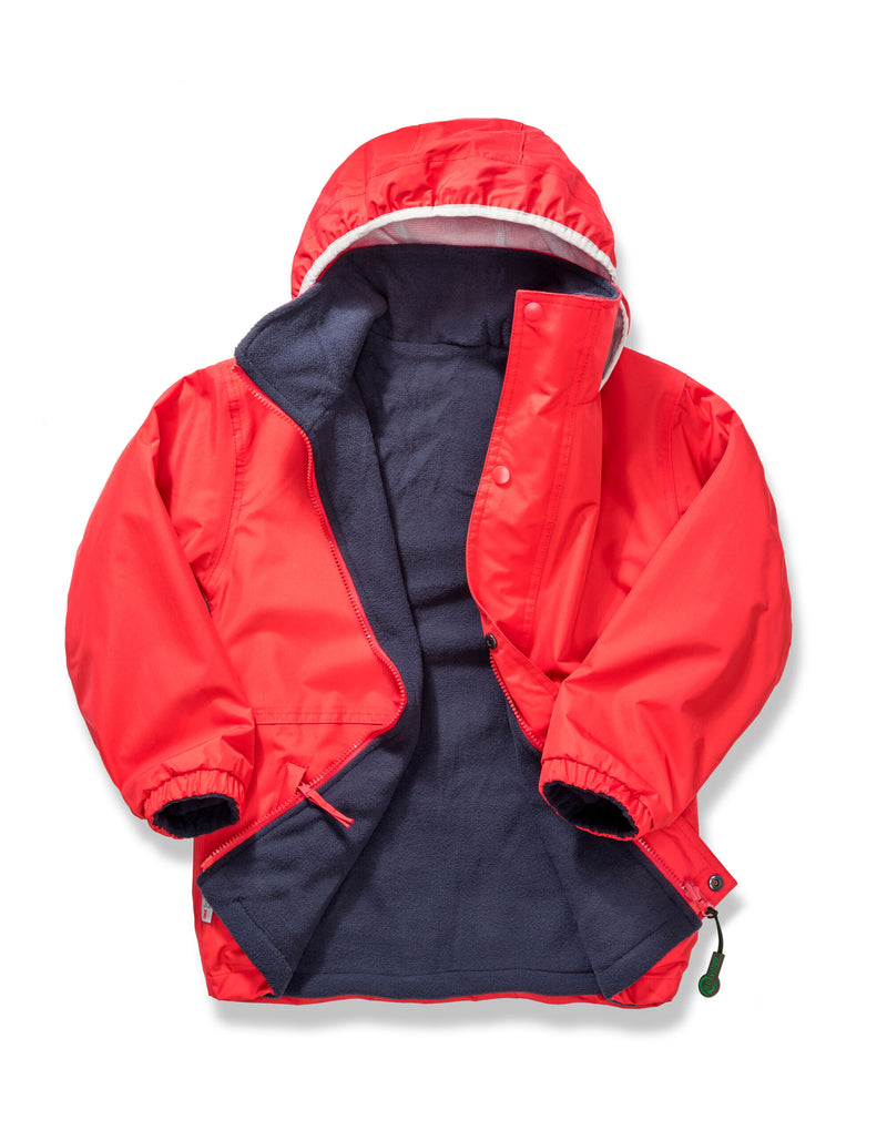 Result Kid'S Stormdri 4000 Recycled Coat - Red/Navy
