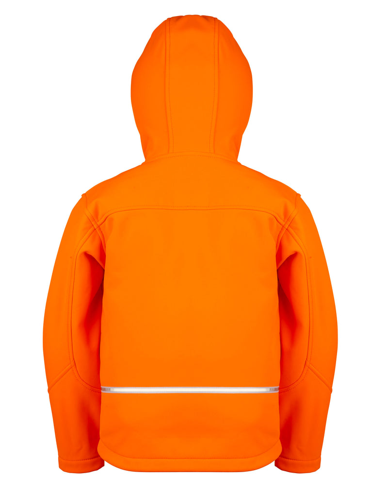 Result Core Junior Tx Performance Hooded Softshell - Neon Orange