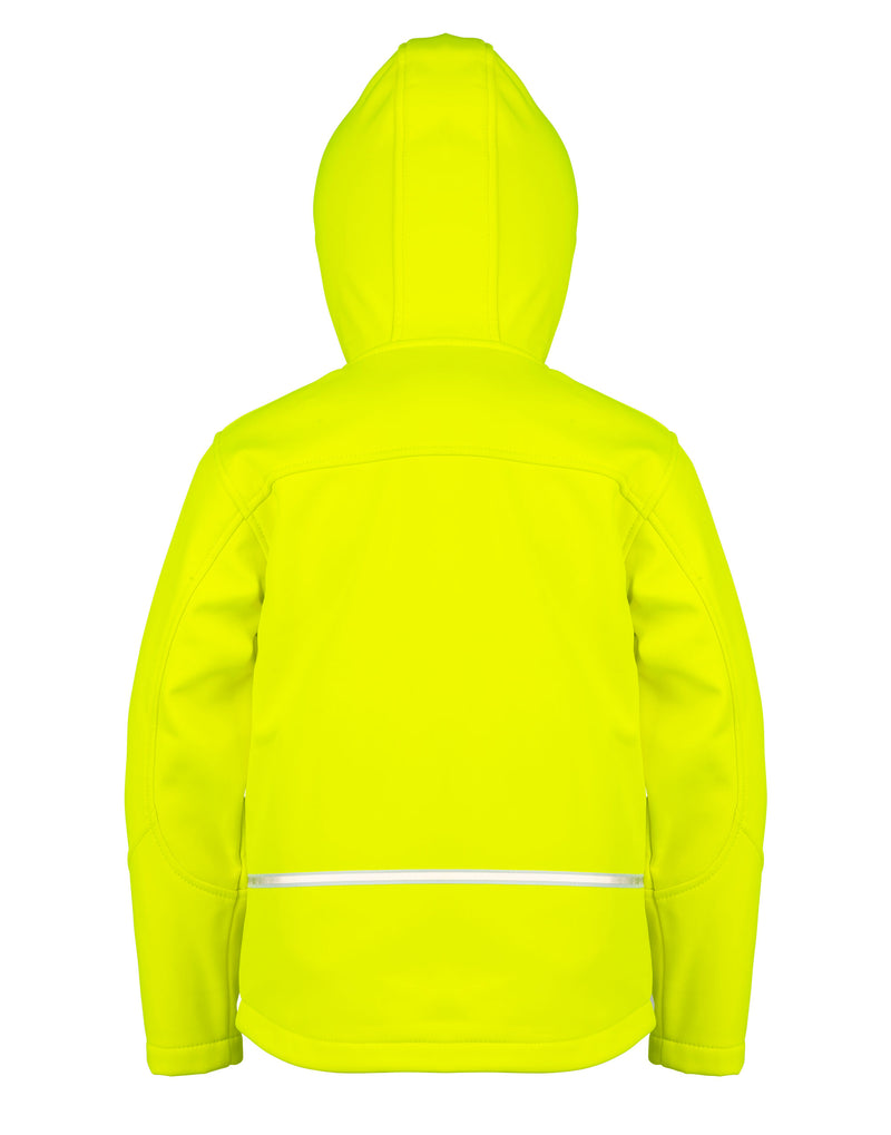 Result Core Junior Tx Performance Hooded Softshell - Neon Yellow