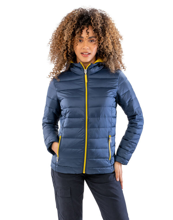 Result Urban Outdoor Wear Ladies' Snow Bird Padded Jacket - Black/Lime Green