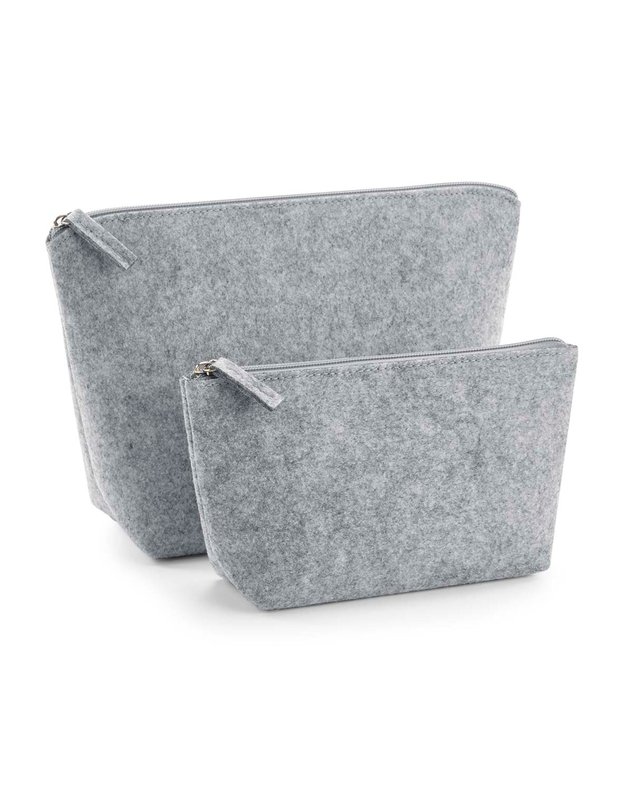 The light grey felt pouch, a minimalist and modern accessory for everyday organization.