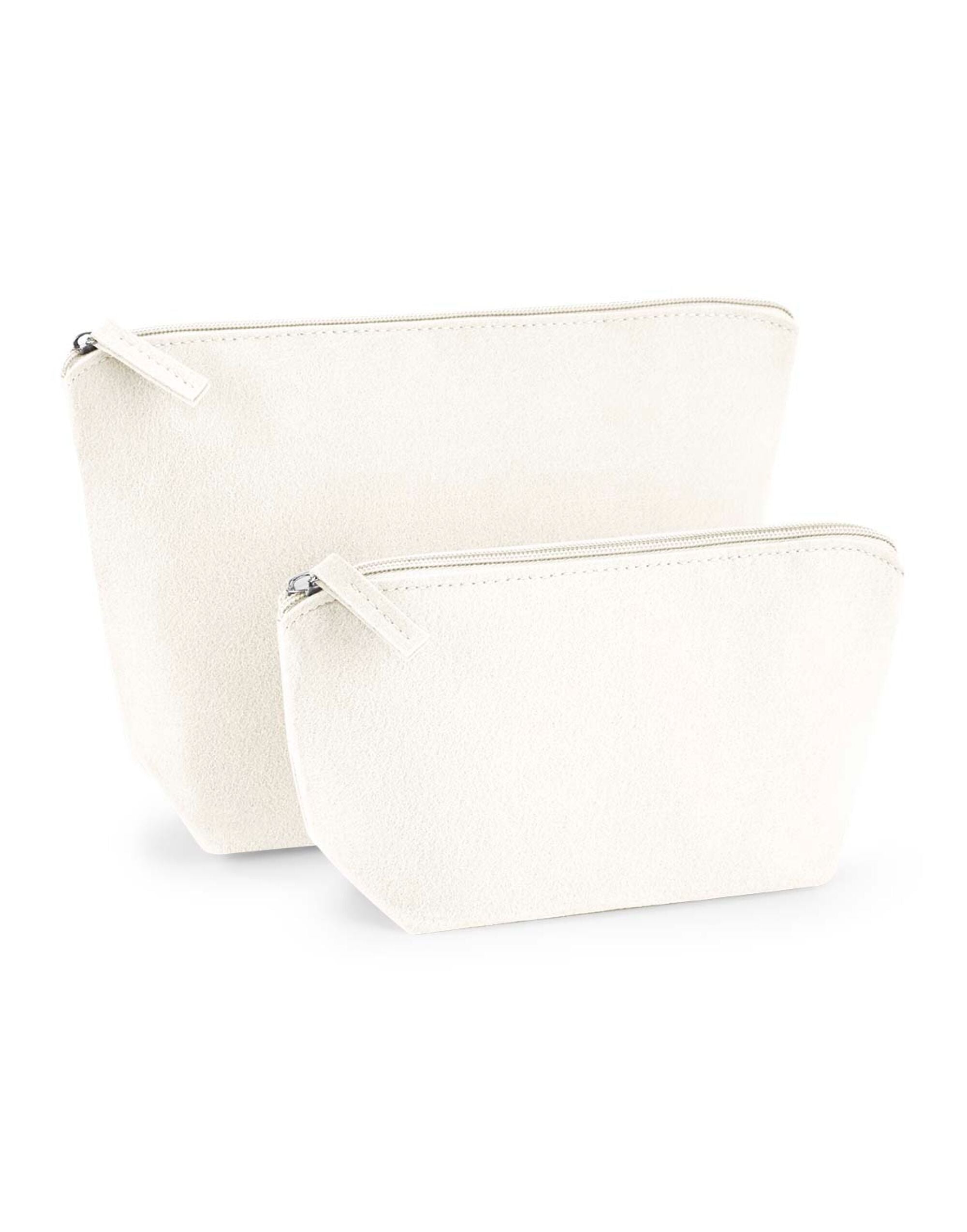 Both dark and light grey versions of the Bagbase Felt Accessory Bag shown together.