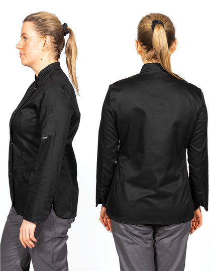 Dennys Ladies' Long Sleeve Fitted Chef'S Jacket