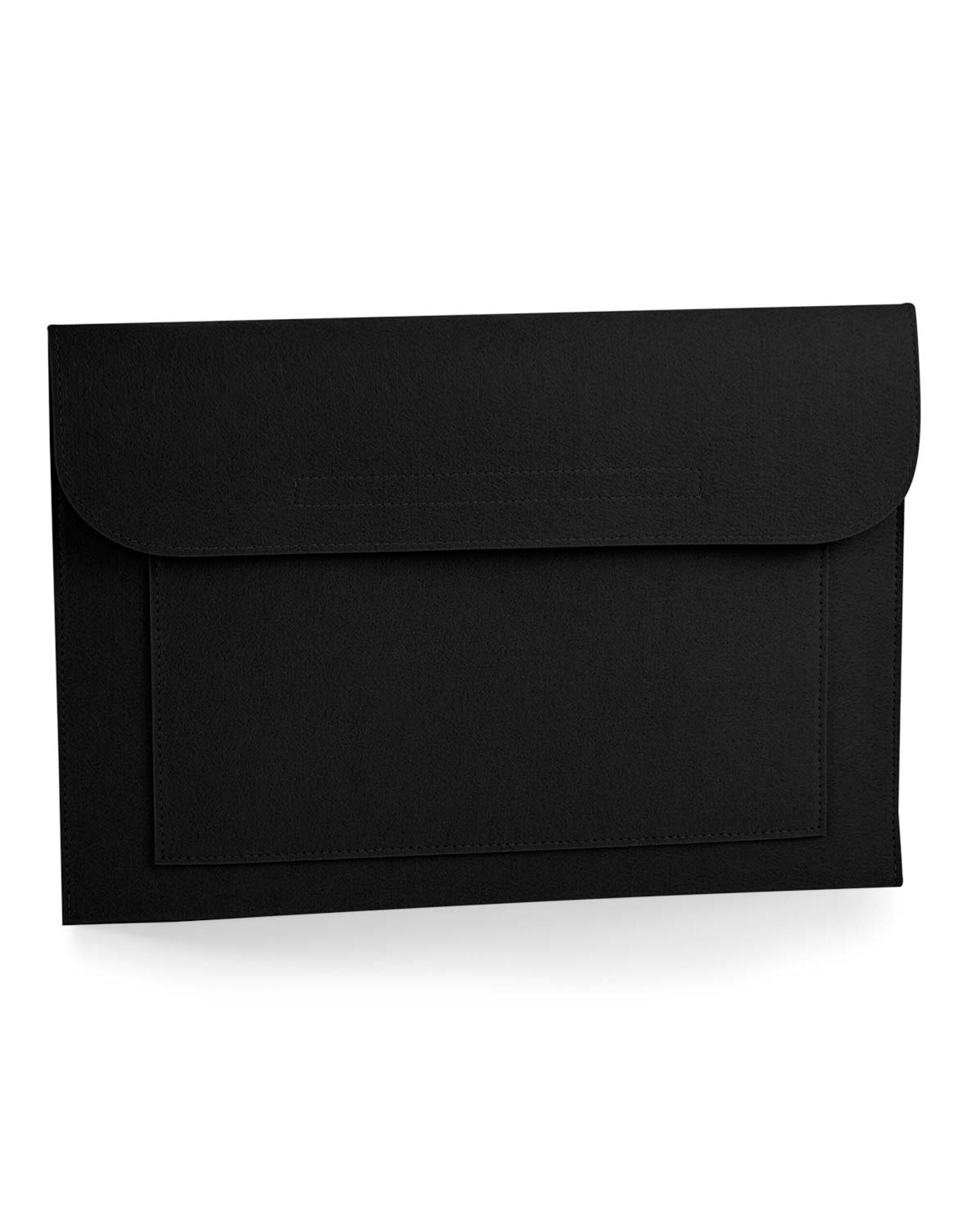 The Bagbase Felt Laptop & Document Slip in dark grey marl, a sleek sleeve for a 15" laptop.