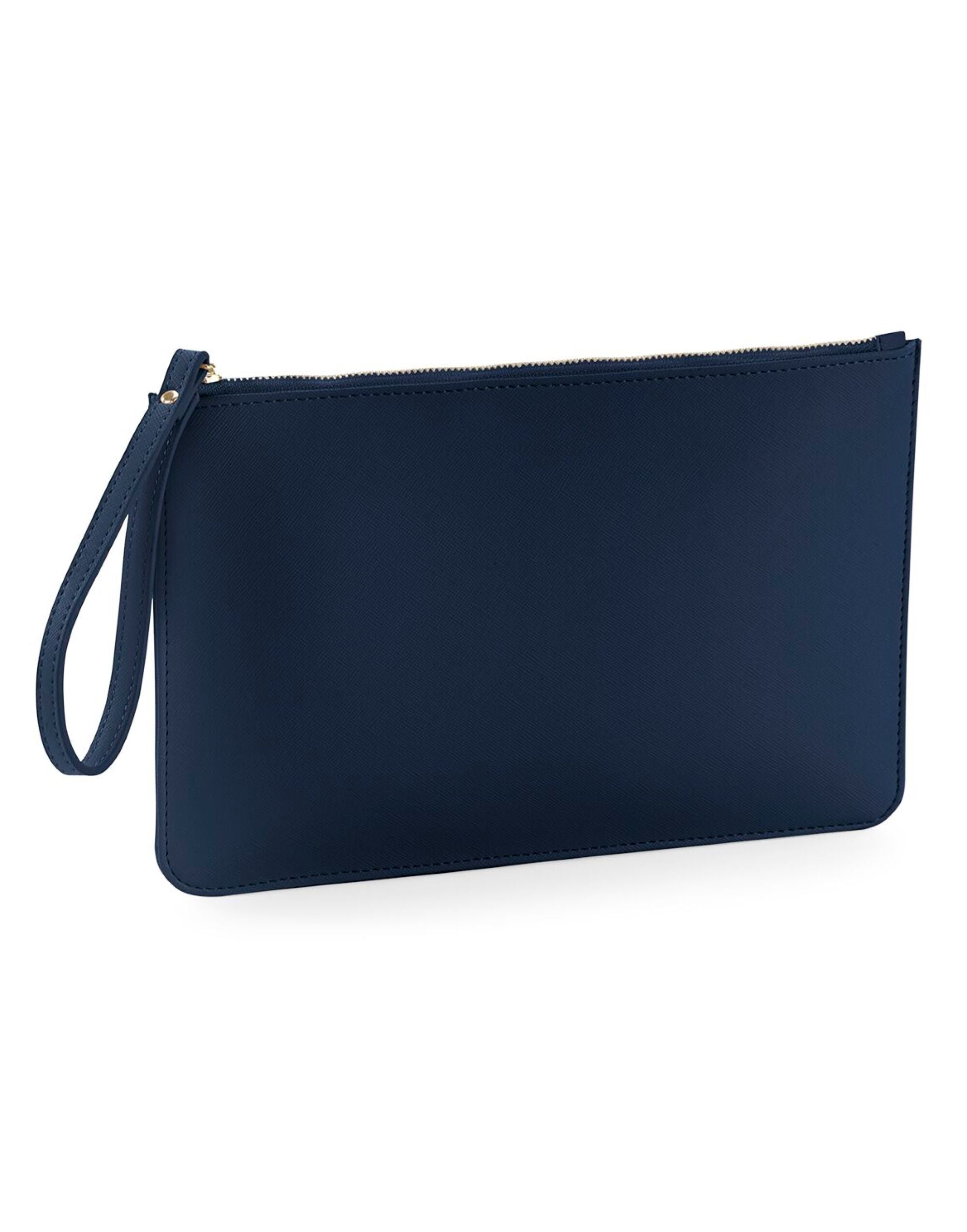The interior of the black pouch, showing the soft lining to protect contents.