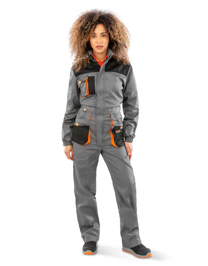 Work-Guard by Result Lite Coverall - Black/Grey/Orange
