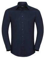 Russell Collection Men'S Long Sleeve Tailored Oxford Shirt - thumbnail 2