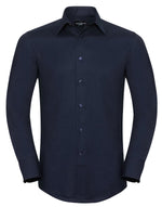 Russell Collection Men'S Long Sleeve Tailored Oxford Shirt - thumbnail 8