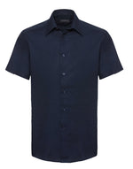Russell Collection Men'S Short Sleeve Tailored Oxford Shirt - thumbnail 2
