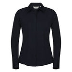 Russell Collection Ladies' Long Sleeve Fitted Polycotton Poplin Shirt - thumbnail 16