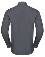 Russell Collection Men'S Long Sleeve Tailored Polycotton Poplin Shirt - thumbnail 3