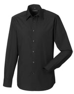 Russell Collection Men'S Long Sleeve Tailored Polycotton Poplin Shirt - thumbnail 5