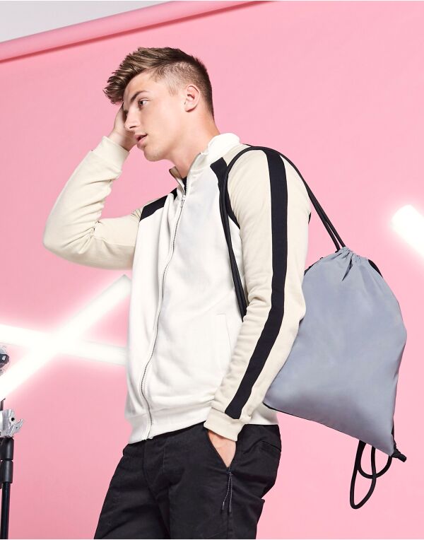 A sleek black Bagbase Scuba Backpack made from neoprene-like fabric.