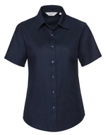Russell Collection Ladies' Short Sleeve Tailored Oxford Shirt - thumbnail 10