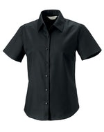 Russell Collection Ladies' Short Sleeve Tailored Oxford Shirt