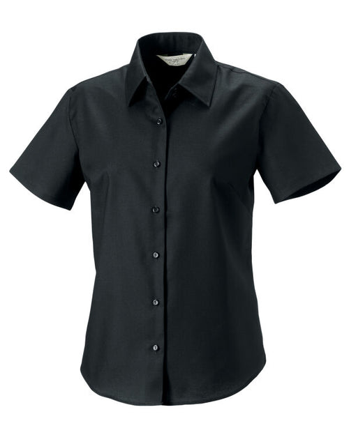 Russell Collection Ladies' Short Sleeve Tailored Oxford Shirt