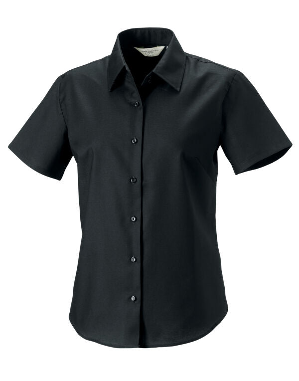 Russell Collection Ladies' Short Sleeve Tailored Oxford Shirt