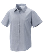 Russell Collection Ladies' Short Sleeve Tailored Oxford Shirt