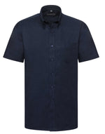 Russell Collection Men'S Short Sleeve Classic Oxford Shirt