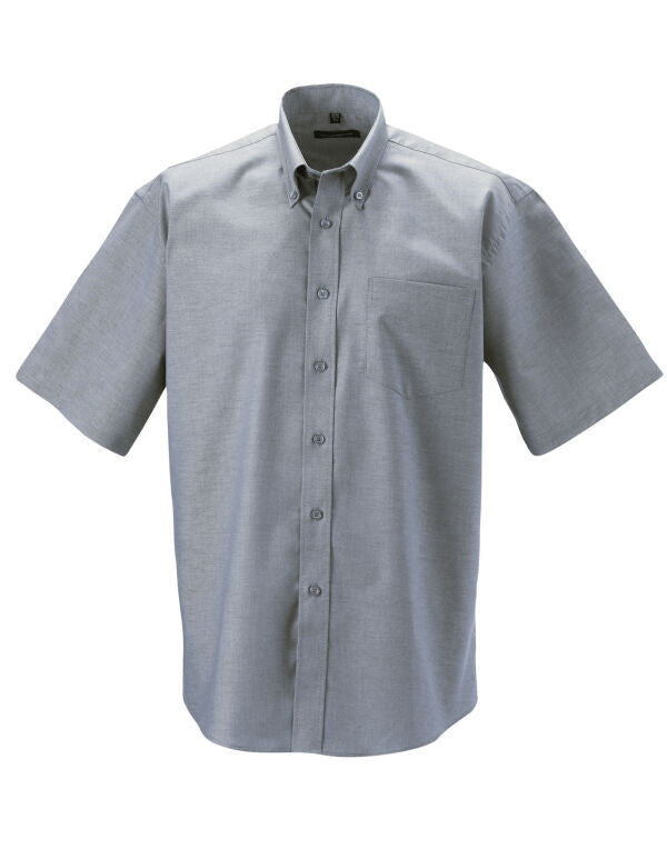 Russell Collection Men'S Short Sleeve Classic Oxford Shirt