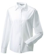 Russell Collection Ladies' Long Sleeve Classic Polycotton Poplin Shirt - thumbnail 5