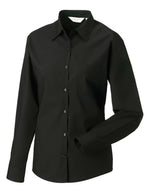 Russell Collection Ladies' Long Sleeve Classic Polycotton Poplin Shirt - thumbnail 14