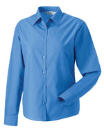 Russell Collection Ladies' Long Sleeve Classic Polycotton Poplin Shirt - thumbnail 6
