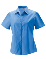 Russell Collection Ladies' Short Sleeve Classic Polycotton Poplin Shirt - thumbnail 10