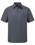 Russell Collection Men'S Short Sleeve Classic Polycotton Poplin Shirt - thumbnail 4