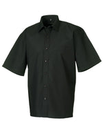 Russell Collection Men'S Short Sleeve Classic Polycotton Poplin Shirt