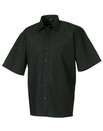 Russell Collection Men'S Short Sleeve Classic Polycotton Poplin Shirt