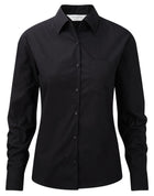 Russell Collection Ladies' Long Sleeve Classic Pure Cotton Poplin Shirt