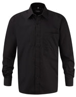 Russell Collection Men'S Long Sleeve Classic Pure Cotton Poplin Shirt - thumbnail 4